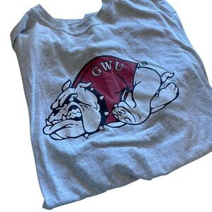 Mens Gray Bulldog Graphic T-Shirt starter size 2XL